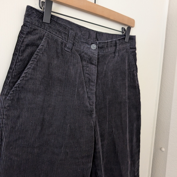 Vintage Woolrich Womens 8 Petite 100% Cotton Corduroy Pants Black Classic Casual - Picture 4 of 7